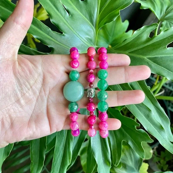 Green Aventurine & Agate Bracelet set - Picture 6 of 6